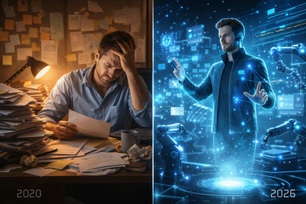 Office stress vs. future calm